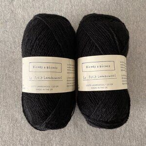NWT Biches & Buches Le Petit Lambswool Colour Black Lot of 2
